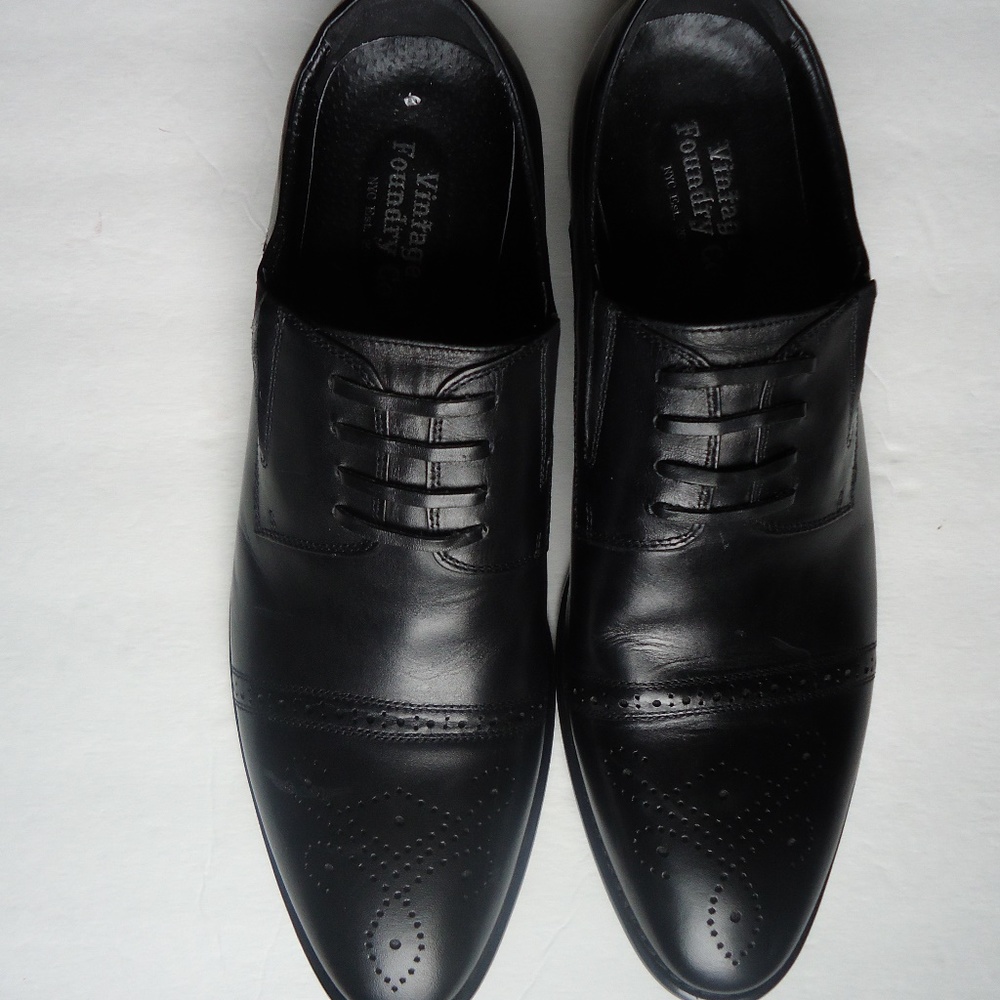 Vintage Foundry CO Oxford sz 8,5 100%  Leather.